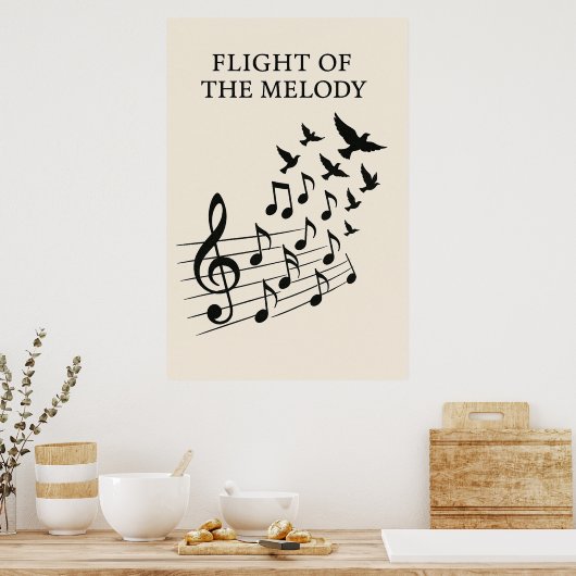 Poster 49, Vlucht van de melodie,  kunst (Keuken)
