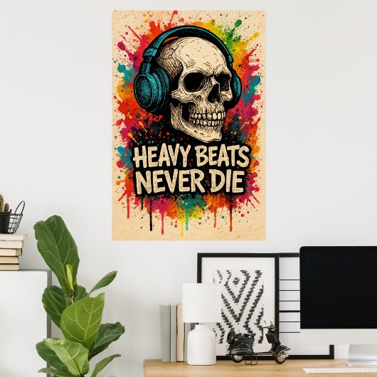 Poster 50, Heavy Beats Never Die,  kunst (Thuiskantoor)