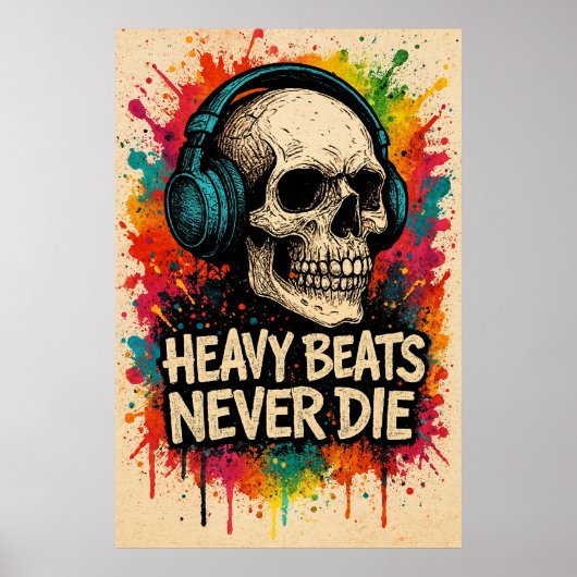 Poster 50, Heavy Beats Never Die,  kunst (Voorkant)