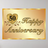 Poster - 50e Jubileum - Goud