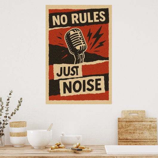 Poster 5, geen regels, alleen geluid,  (Keuken)