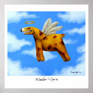 Poster 60,96 x 60,96 cm: Para o Além door Flavio R