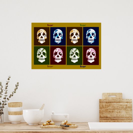 Poster - 8 Skull (Keuken)