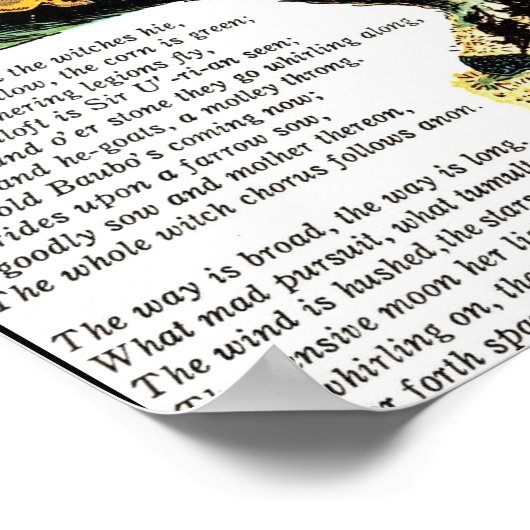 Poster 8x10  illustratie Witches Faust (Hoek)