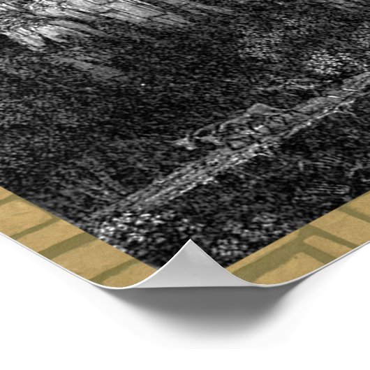 Poster aan de rand van het kasteel en de brick (Hoek)