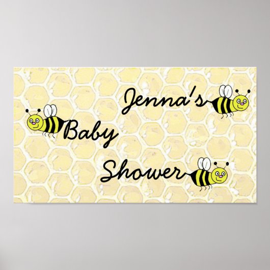 Poster aangepast Baby shower van Bumblebee (Voorkant)