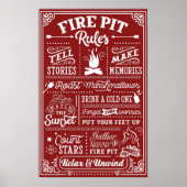 Poster Aangepaste achtergrond voor lijst met brand (Voorkant)