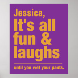 Poster aangepaste FUN & LAUGHS-naam