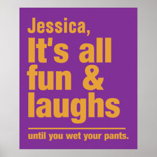 Poster aangepaste FUN & LAUGHS-naam