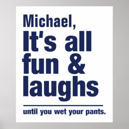 Poster aangepaste FUN & LAUGHS-naam