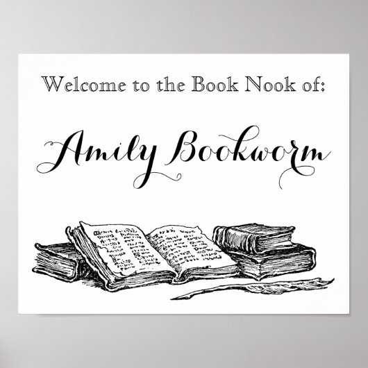 Poster Aangepaste lezer Boeken Nook Boeken (Voorkant)