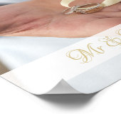 Poster Aangepaste naam en foto-bruiloft (Hoek)