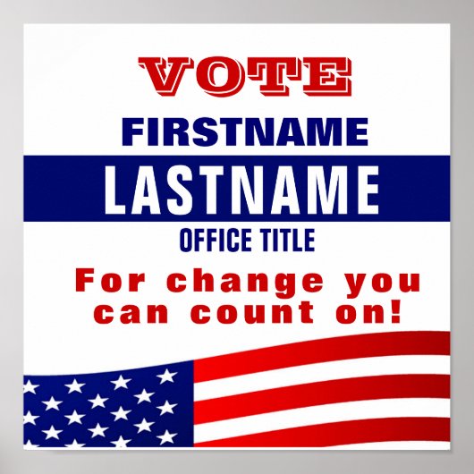 Poster Aangepaste Sjabloon campagne (Voorkant)