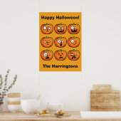 Poster aangepaste tekst voor Halloween Pumpkins Pu (Keuken)