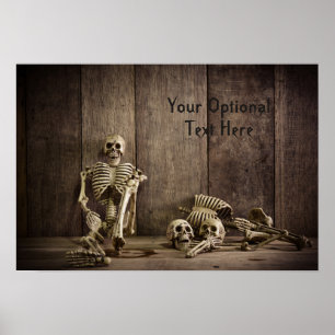 Poster aangepaste tekst voor skeletten