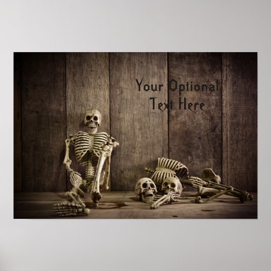Poster aangepaste tekst voor skeletten (Voorkant)
