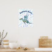 Poster Aangepaste Waterverf dragon (Keuken)