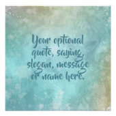 Poster Aangepaste Waterverf spons (Voorkant)