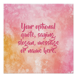 Poster Aangepaste Waterverf spons