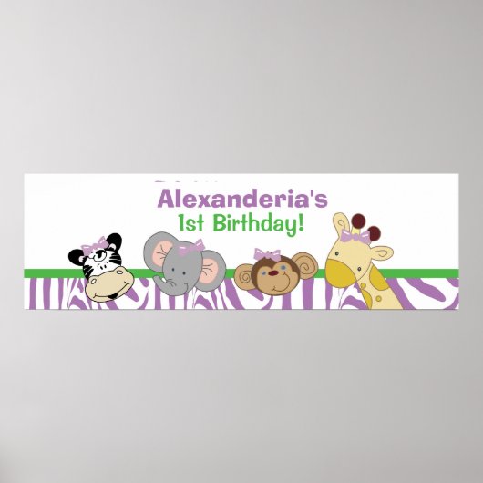 Poster Aangepaste zedenbanner voor dieren (Voorkant)