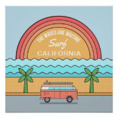 Poster aangepaste zomersurfer (Voorkant)