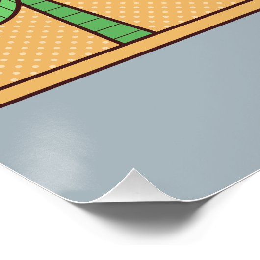 Poster aangepaste zomersurfer (Hoek)