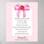 Poster aardbeiboomgaard Baby shower (Voorkant)