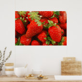 Poster aardbeien (Keuken)