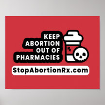 poster 'Abortion Out' 8,5x11-inch StopAbortionRx