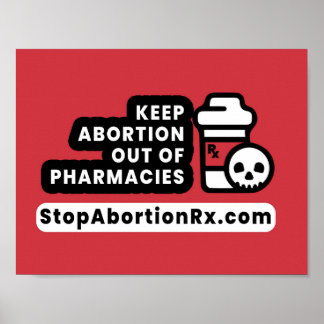 poster 'Abortion Out' 8,5x11-inch StopAbortionRx