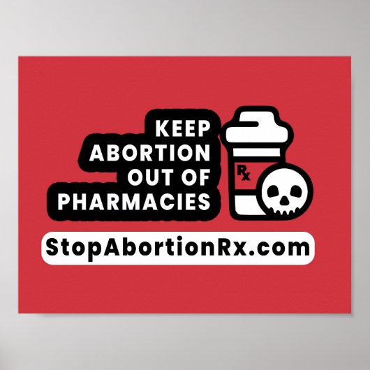 poster 'Abortion Out' 8,5x11-inch StopAbortionRx (Voorkant)
