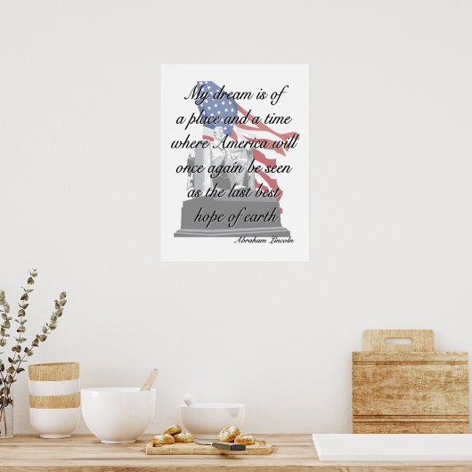 Poster Abraham Lincoln (Keuken)