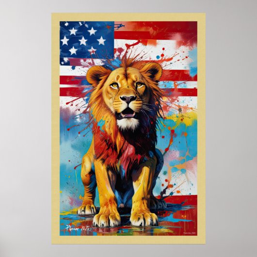 Poster ABS_2505 Lion (Voorkant)
