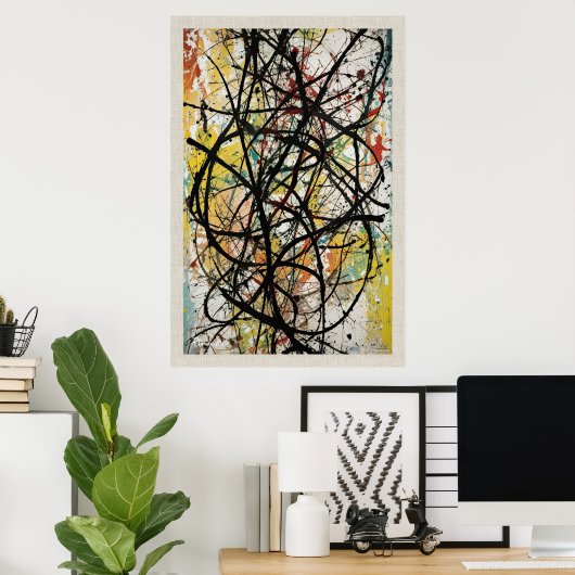 Poster ABS_2508 Splatter Paint (Thuiskantoor)