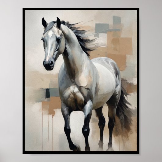 Poster Abstract Art Paard Wall Art Room Decor (Voorkant)