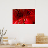 Poster Abstract Art Red Stage 3 (Keuken)