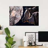 poster abstract maanwolvenbos (Thuiskantoor)