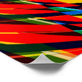 Poster: Abstract / Psychedelic Radiaalpatroon Poster (Hoek)