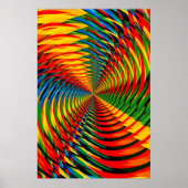 Poster: Abstract / Psychedelic Radiaalpatroon Poster (Voorkant)