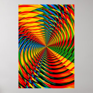 Poster: Abstract / Psychedelic Radiaalpatroon Poster