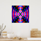 Poster Abstract Trippy Psychedelische Kleurrijke A (Keuken)