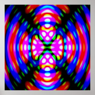 Poster Abstract Trippy Psychedelische Kleurrijke A