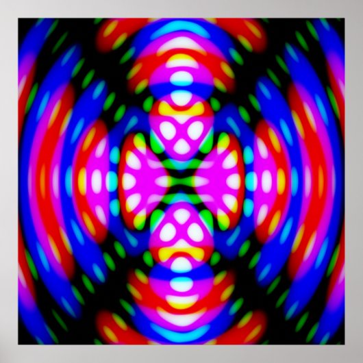 Poster Abstract Trippy Psychedelische Kleurrijke A (Voorkant)