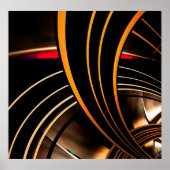 Poster Abstracte Art Gold Space 2 (Voorkant)