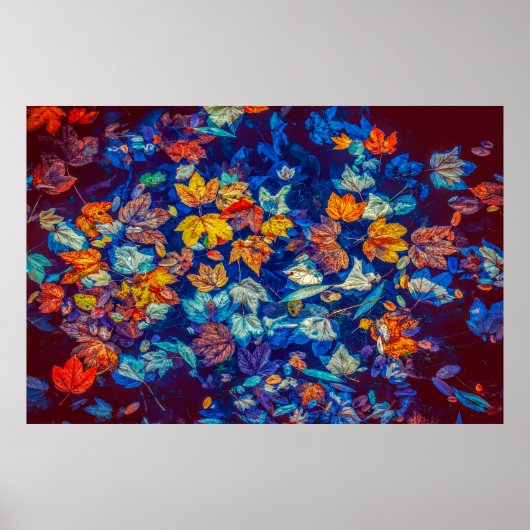 poster abstracte bladeren (Voorkant)