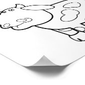 Poster abstracte Boerderij- en Cartoon-Koeien (Hoek)