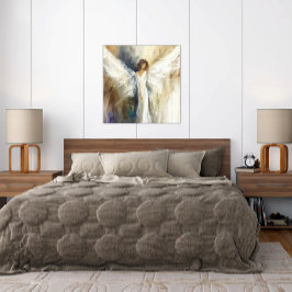 Poster Abstracte engelenneutrale kleuren alle leef