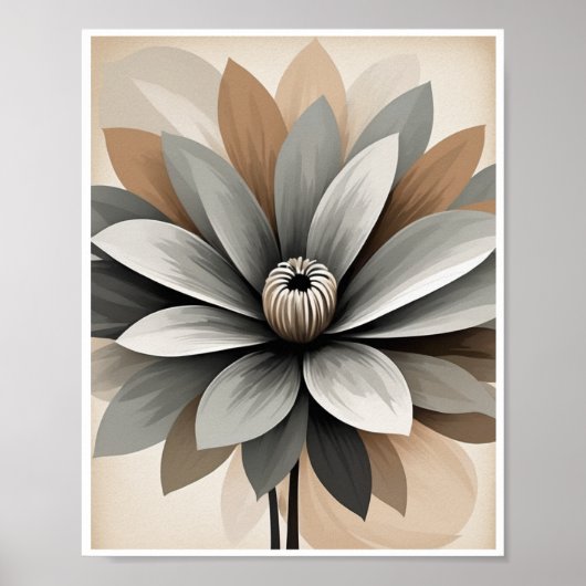 Poster Abstracte Kunst Bloemenkamer Decor Wall Art (Voorkant)