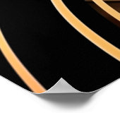 Poster Abstracte Kunst Gouden Ruimte 2 (Hoek)