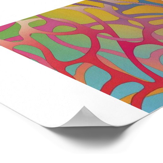 Poster - Abstracte kunst Spaghetti (Hoek)